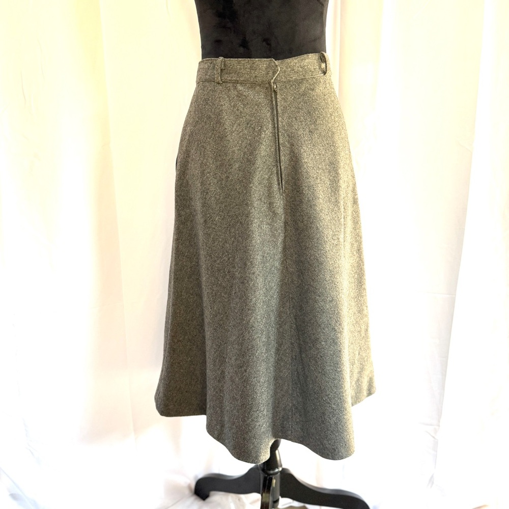 Evan Picone Vintage Midcentury Classic Gray A-Line Skirt - Picture 5 of 11